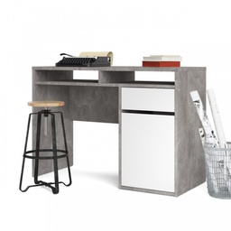 [CAP75944] Scrivania cemento bianco cm 110 x 48 x 77 h con vano e cassetto