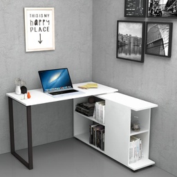 [EFFEZ94086] Scrivania con libreria reversibile Bianco OSLO 120x60x h74 cm EFFEZ