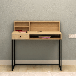 [FZ99159] Scrivania rovere nero con cassetto Nasus