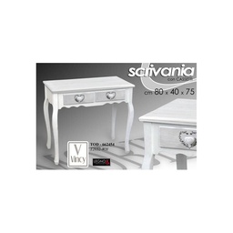 [GIC662454] Scrivania shabby bianca anticata cm 80 x 40 x 75 h