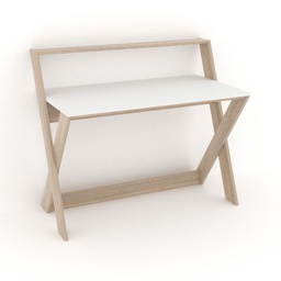 [EFFEZ95002] Scrivania stile scandinavo naturale bianco Alixus 113x59xh.97 cm EFFEZ