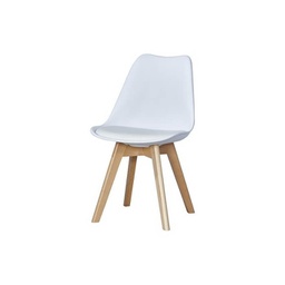 [1994274] Sedia Lelia Bianco Gambe In Legno