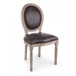[B0743258] Sedia MATHILDE stile classico in legno rivestito 96h cm