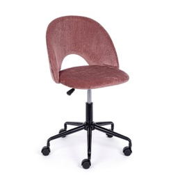 [B0710165] Sedia Ufficio Linzey in velluto rosa