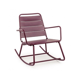 [B0802896] Sedia a dondolo bordeaux bizzotto lillian