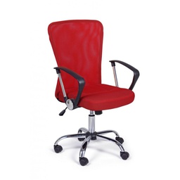 [B5710237] Sedia da ufficio BRISBANE rossa altezza regolabile