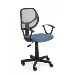 [B0710641] Sedia da ufficio blu con braccioli