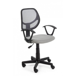 [B0710416] Sedia da ufficio grigia con ruote altezza regolabile