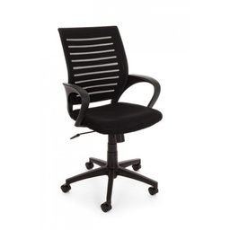 [B0710192] Sedia da ufficio nero con ruote e braccioli