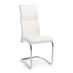 [B0730011] Sedia design in ecopelle Bianco THELMA 44x58x h104 cm