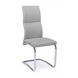 [B0730013] Sedia in ecopelle Grigio Chiaro THELMA 44x58x h104 cm