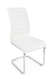 [B0733168] Sedia moderna imbottita in ecopelle bianco MYRA