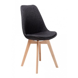 [GIC811005] 4x Sedia nera design moderno sala ufficio imbottita cm 54 x 48 x 84 h