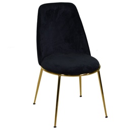 [V2807280000] Sedia salotto design velluto e metallo oro rotterdam nero