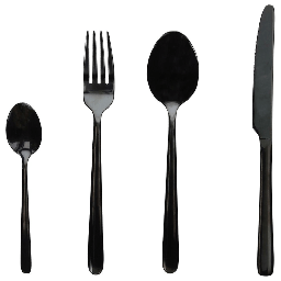 [1992330] Servizio 24 Posate Uber in acciaio Inox nero