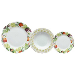 [19913634] Servizio Piatti 18 Pezzi Florence Porcellana Multicolor