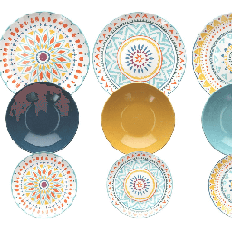 [19907368] Servizio Piatti 18 Pezzi Maya Porcellana Multicolor