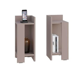[FZ99466] Set 2 tavolini comodini Elos colore light mocha 25x25x60 cm