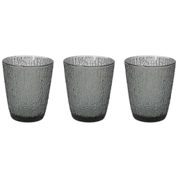 [20003548] Set 3 Bicchieri Vetro grigi 280 Cc Linea DAVOR
