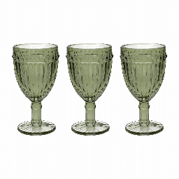 [2003739] Set 3 Calici Verde Cc310 Dorico Vetro Verde