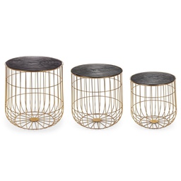 [B0746196] Set 3 Tavolini Contenitori di design Mariam