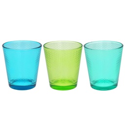 [N3585D8M040] Set 3 bicchieri multicolor Linea Golf Tognana