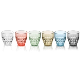 [1930008] Set 6 bicchieri bassi Tiffany Guzzini colori assortiti