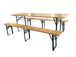 [CAP57436] Set Birreria in Legno e Metallo Cm. 220 x 70 x 76h