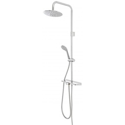 [BR416204] Set Colonna Doccia in Acciaio Cromato con mensola deviatore centrale