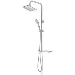 [BR416203] Set Colonna Doccia in acciaio cromato con mensola