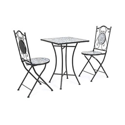 [2002526] Set per Esterno Bizzotto Erice in Acciaio e Ceramica 3PZ