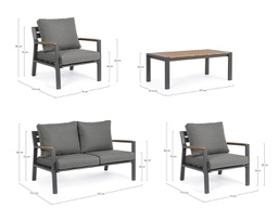 [B0663229] Set salotto giardino Ernst antracite