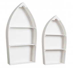 [B0245028] Set2 Mensola Boat Bianco