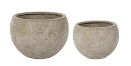 [B0790562] Set2 P.Vaso Cement Sfera Sabbia
