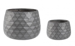 [B0790633] Set2 P.Vaso Pyramid Ciotola Antracite