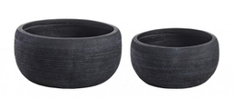 [B0790570] Set2 Vaso Graffiti Ciotola Nero  