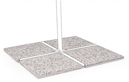 [B0795045] Set4 Marmette 50X50 20Kg Cemento Ghiaino