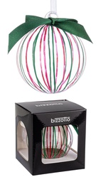 [20100525] Sfera Vetro Stripe Trasp Colori C - Box D80mm