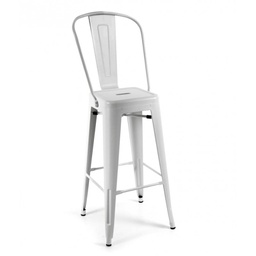 [GIC811388] 2x Sgabello alto industrial urban bianco cm 42 x 42 x 76 h