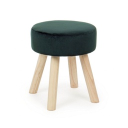 [B0748162] Sgabello in velluto Verde Scuro ADELINE 34x34x h38 cm