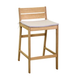 [V7403760000] Sgabello legno con cuscini giardino cm 44 x 53 x h 64-85