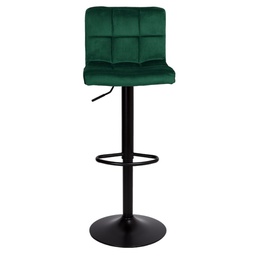 [FZ100372] Sgabello regolabile verde scuro con gambe nere opache