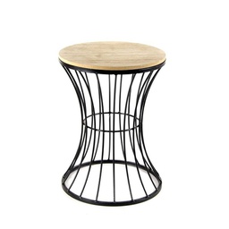 [GIC772535] 2x Sgabello stile urban in metallo seduta legno