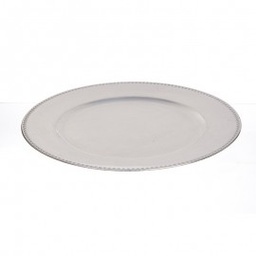 [1928128] Sottopiatto natalizio Argento LEAF diametro 33x h1,7 cm