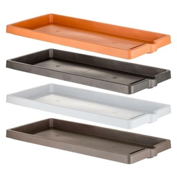 [1915340] Sottovaso elegante e capace per fioriera rettangolare di grandi  94 x 36 x 5,5 colore cappuccino - BAMA