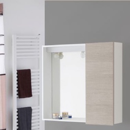 [BR606103] Specchiera bagno anta Rovere Chiaro 67x16x h60,5 cm