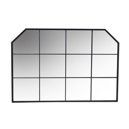 [V3332680000] Specchio metallo nero cm100x2h70