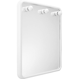 [DFLEX-122-279] Specchio quadro con tre luci bianco