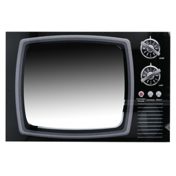 [V3332480000] Specchio vetro tv nero rettangolare cm60x40