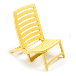 [20005348] Spiaggina in resina pieghevole giallo Brio